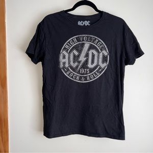 AC/DC ⚡️ Rock & Roll Men’s Black Short Sleeve Tee Tshirt Large
